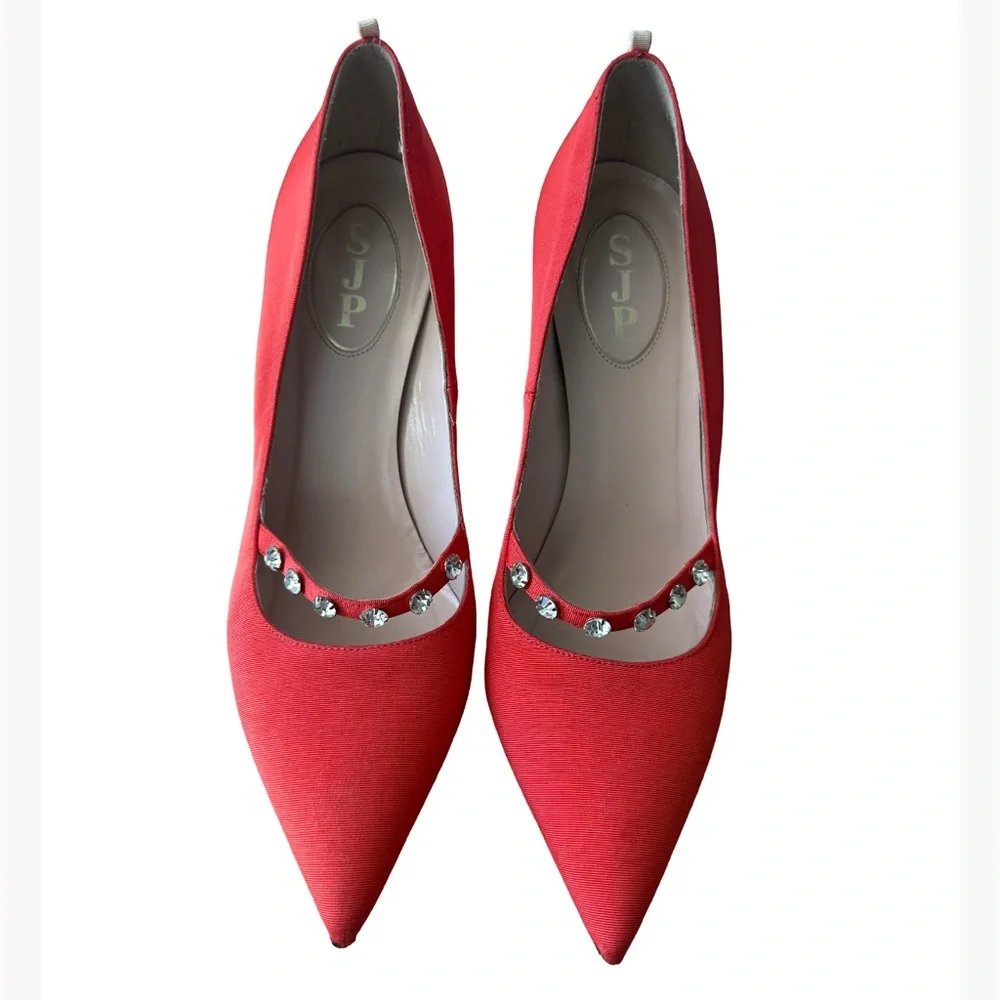 SJP coral 39/5 Pointed Toe Women's Shoes with Stones